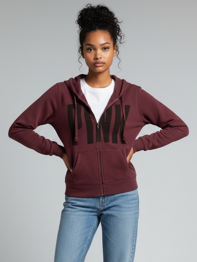 Victoria’s Secret Pink Zip Up Hoodie Size S